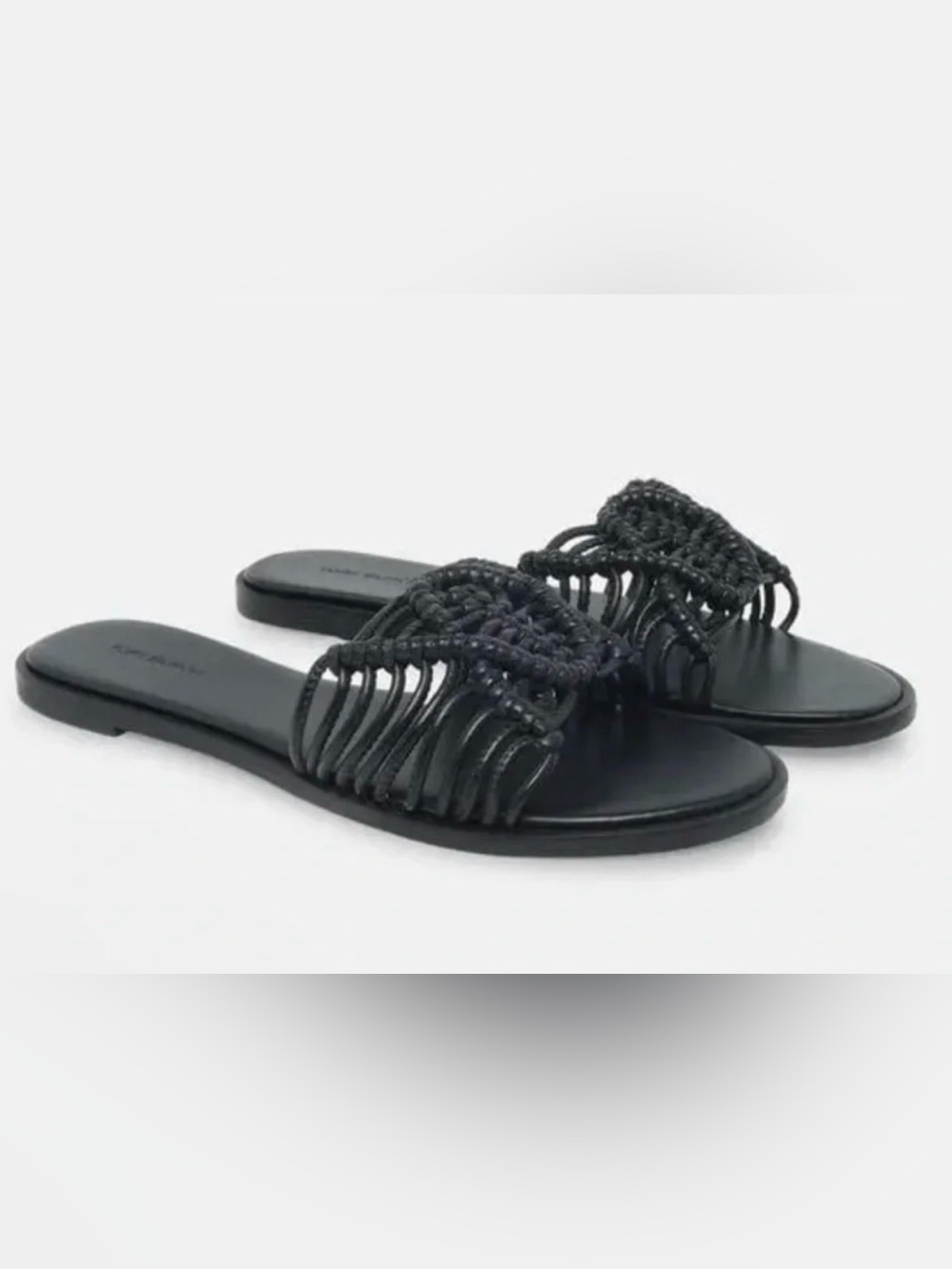 NEW Tory Burch Macrame Slide Sandal in Perfect Black